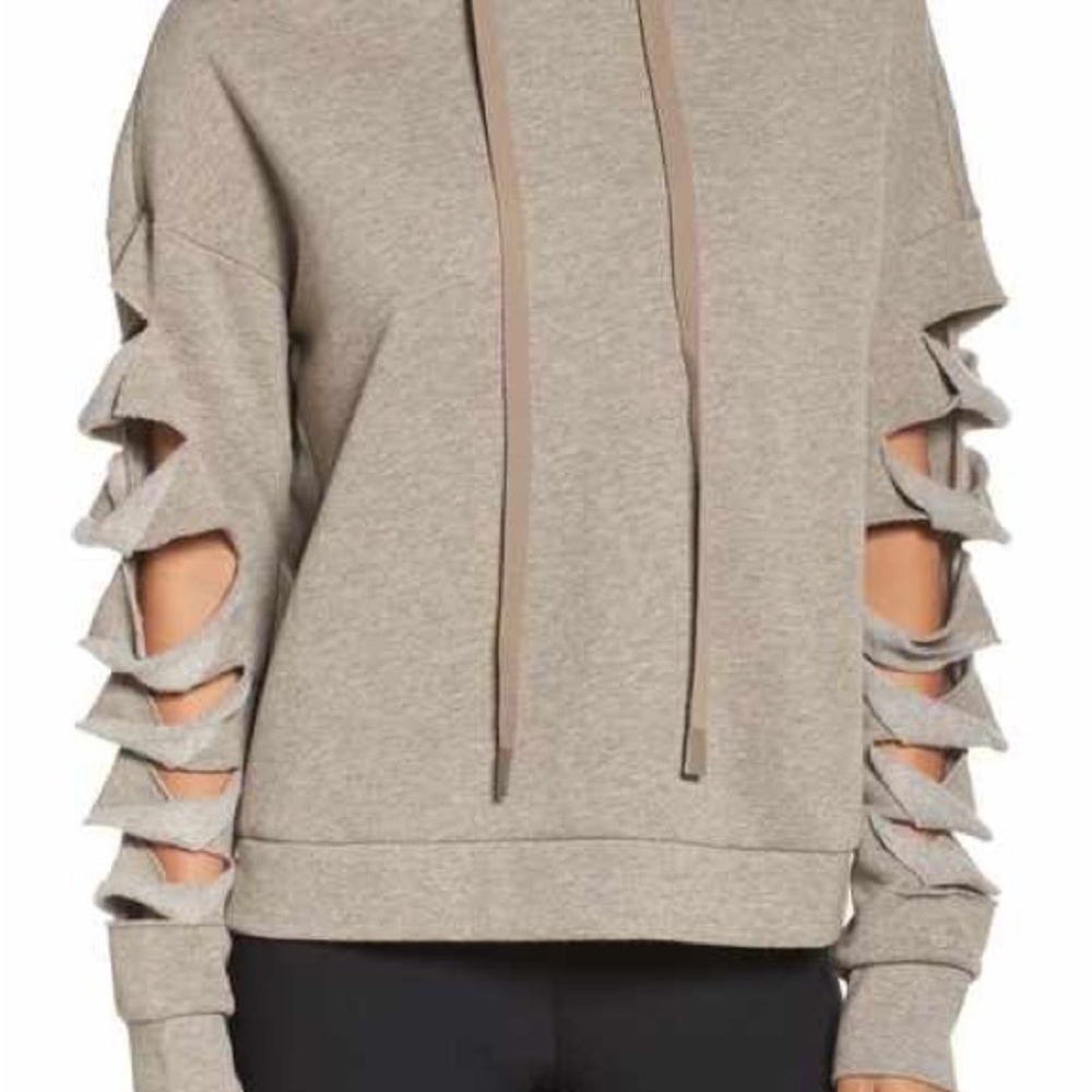 ALO Yoga slay slashed hoodie sweatshirt size medium